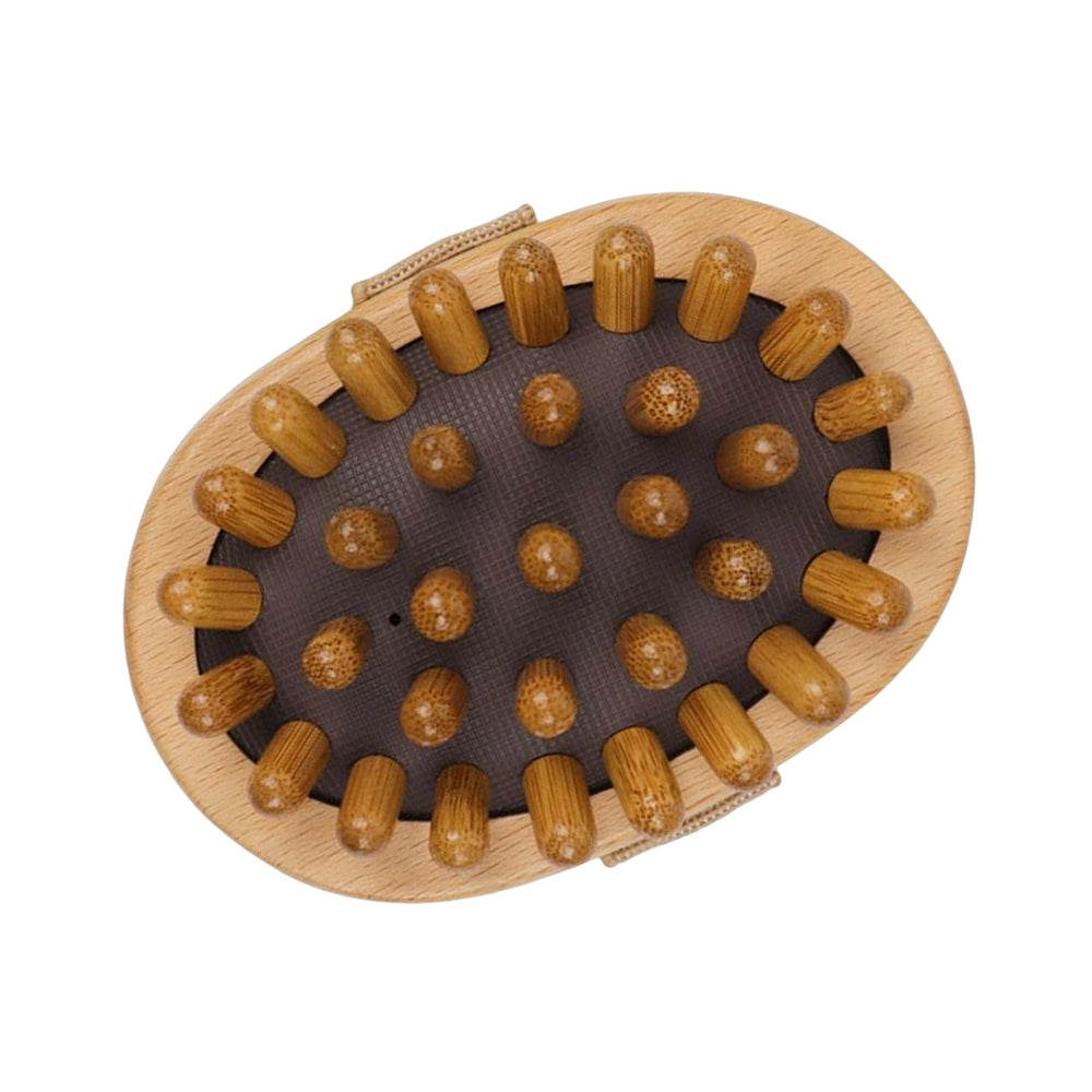 Crofta Wooden Massager Brush Compact Massage Tool Handheld with Handle for Shoulder