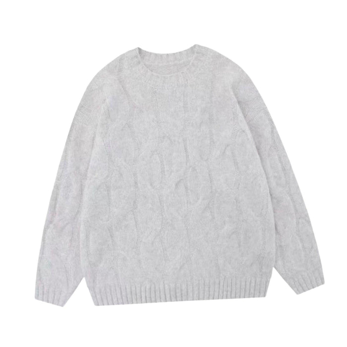 Crofta Women Sweater Knitwear Party Crew Neck Loose Outfits Fashion Knitted Sweater Apricot