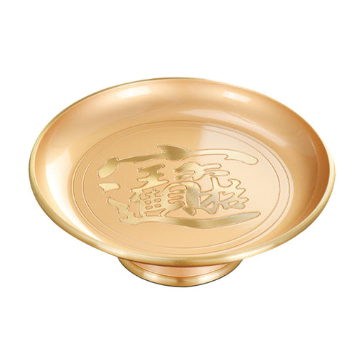 Crofta Tribute Plate Buddhist Plate for Party Wedding Altar Rituals Kitchen Counter Gold Pink Color