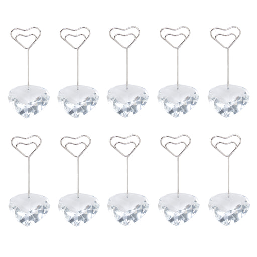 Crofta 10pcs Heart Shape Place Card Holder Wedding Party Favor