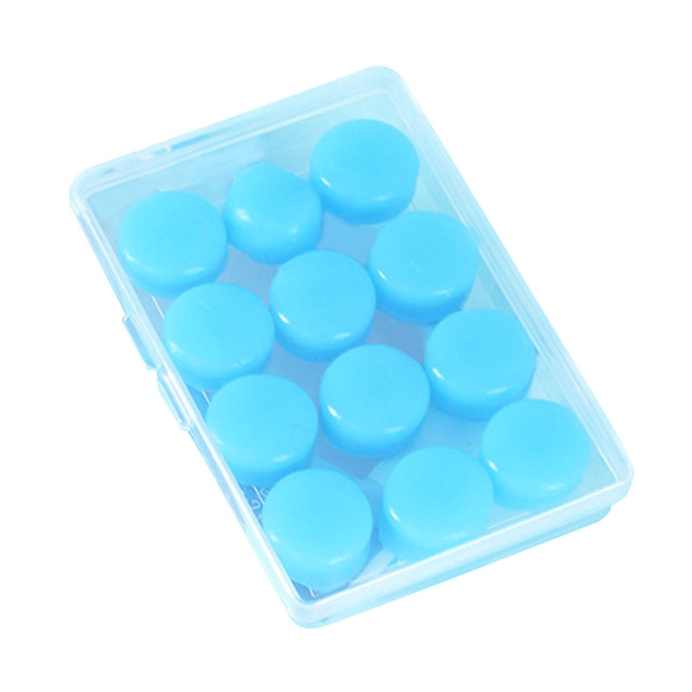 Set of 12 Silicone Noise Cancelling Earplugs 27dB Snr Moldable Soft Blue