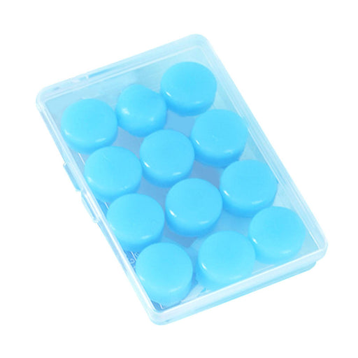 Set of 12 Silicone Noise Cancelling Earplugs 27dB Snr Moldable Soft Blue