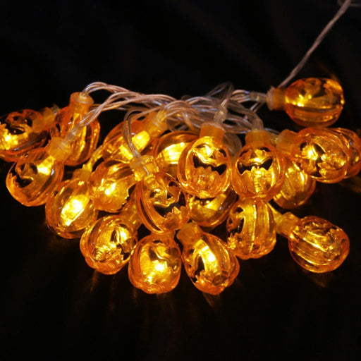 20-LED 86inch Battery Operated Diwali Decor Pumpkin String Lamp Fairy Light