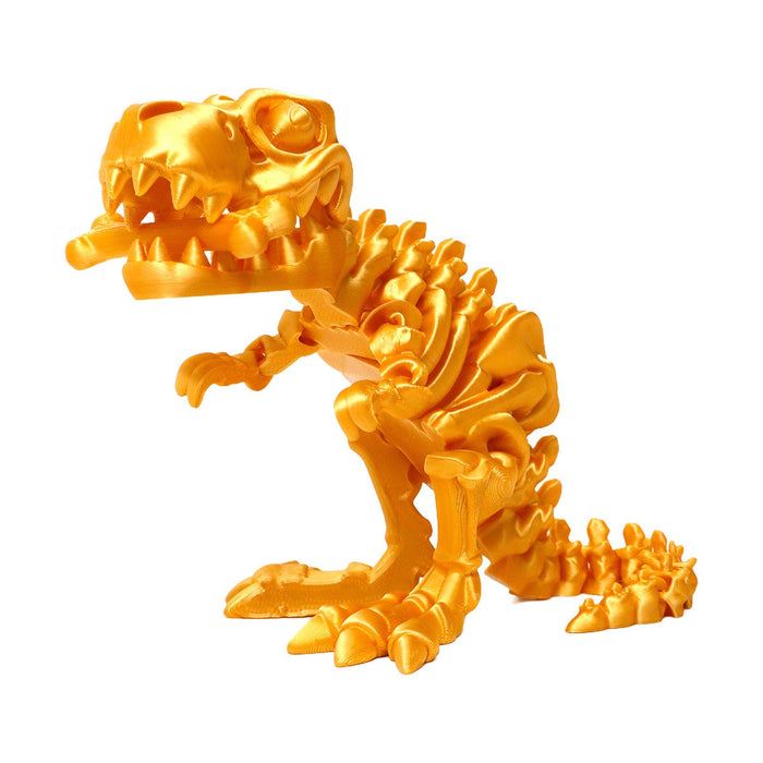 Crofta 3D Printed Dinosaur Toy Novelty Articulated Figurines for Holiday Car Office Golden