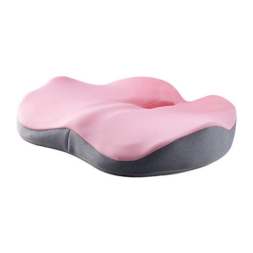 Crofta Seat Cushion Memory Foam Cushion Chair Cushion for Car Long Sitting Airplane Pink Light Grey