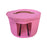 Crofta Hat Box Portable Foldable Round Hat Carrier Case for Hats Closet Living Room Pink