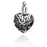 Stainless Steel Carved Heart Shape Cremation Urn Keepsake Memorial Pendant