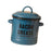 Crofta Small Enamel Cooking Pot with Lid Enamelware Flat Bottom Stockpot for Campfire Blue