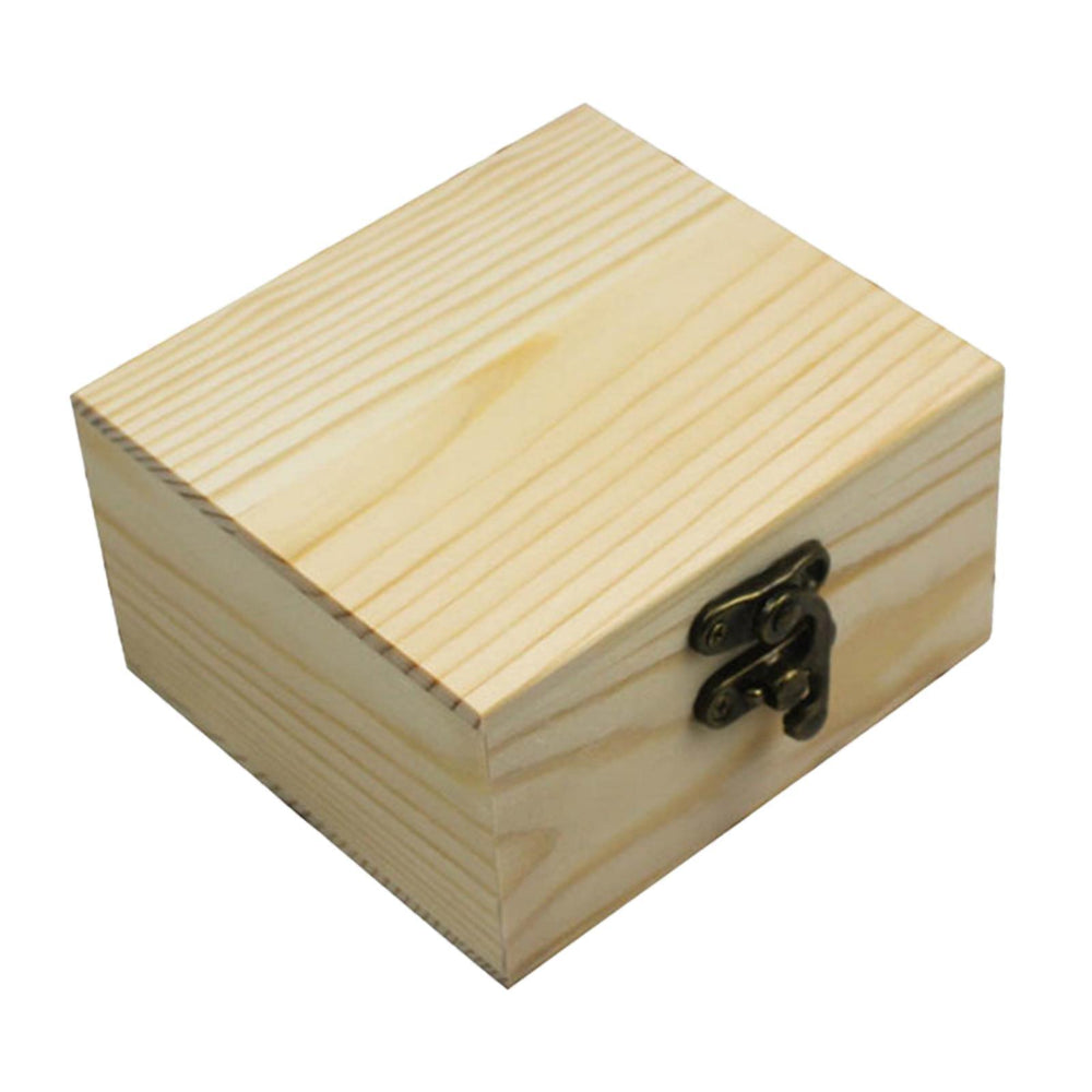 Crofta Wooden Jewelry Box Desktop Jewelry Storage Box for Rings Bracelets Necklaces Wood