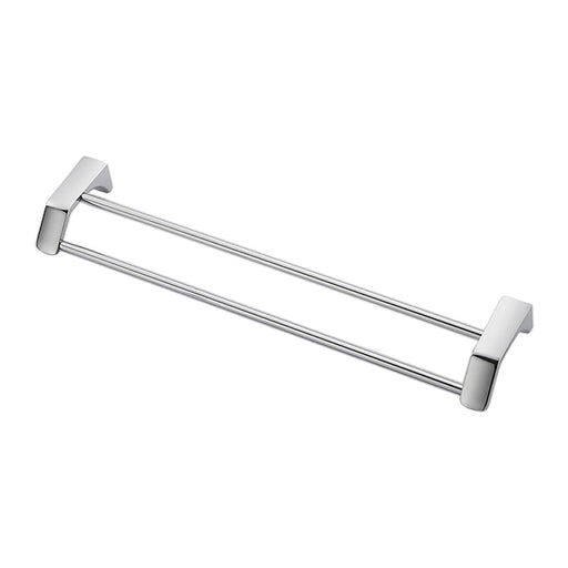 Wall Mount Towel Rod Rust Proof Easy to Clean Sturdy Clothes Holder for Home Argent