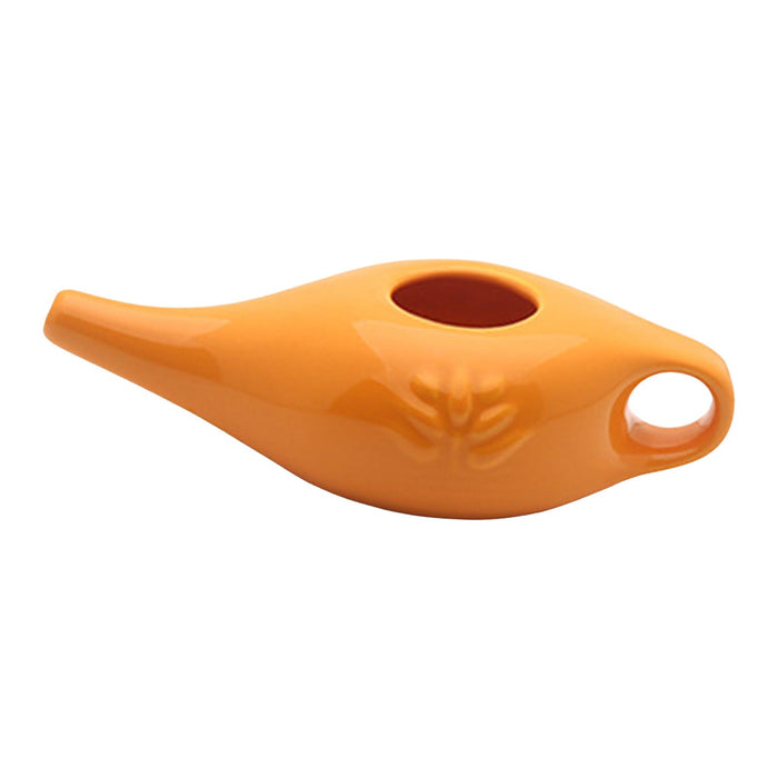 250ml Ceramic Neti Pot Nose Cleaning Pot for Removes Dust Nose Washing Orange