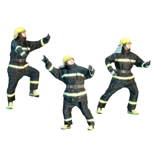 Crofta 3Pcs Miniature Firefighter Figures Collection for Diorama Building DIY Scene 64th