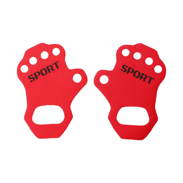 Crofta Workout Gloves Hand Grips Weightlifting Grip Pads for Men Women Deadlift S Red