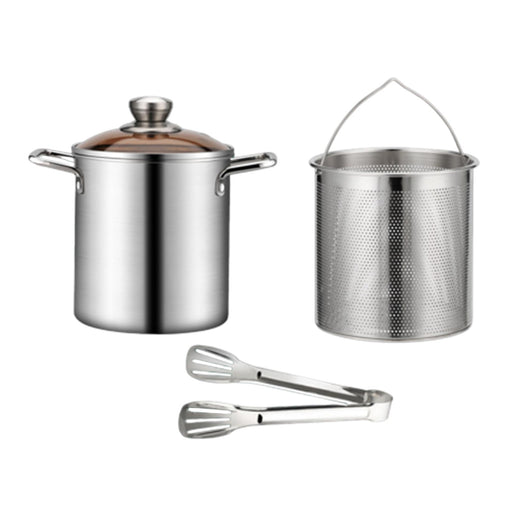 Stainless Steel Stockpot Boiling Cookware Reinforced Bottom Seafood Boil Pot with clamp