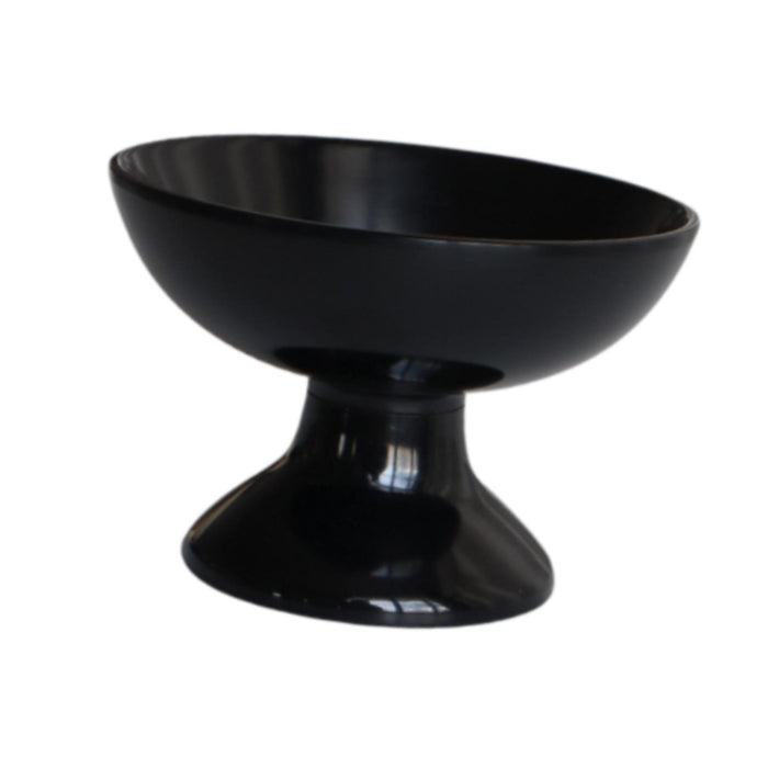 Crofta Footed Bowl Countertop Decorative Bowl for Dining Table Home Decor Farmhouse Deep dish black