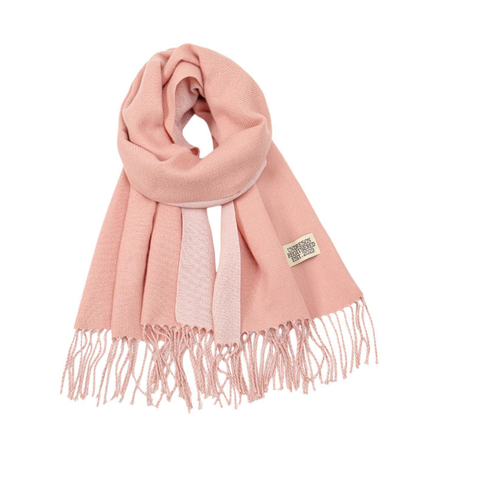 Crofta Pashmina Shawl Wrap Fashionable Long Winter Scarf for Bedroom Office Wedding Pink