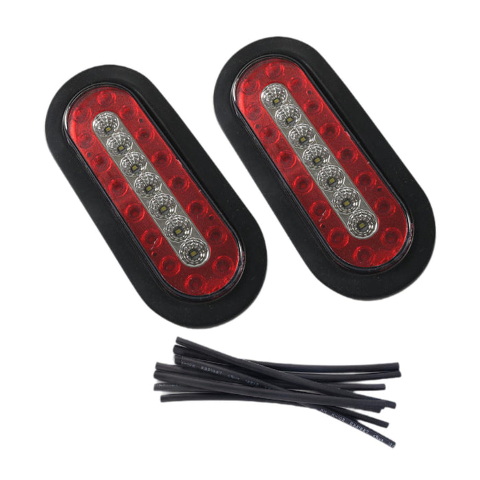 2Pcs Generic LED Trailer Tail Lights 6 inch Taillights for RV Motorhome