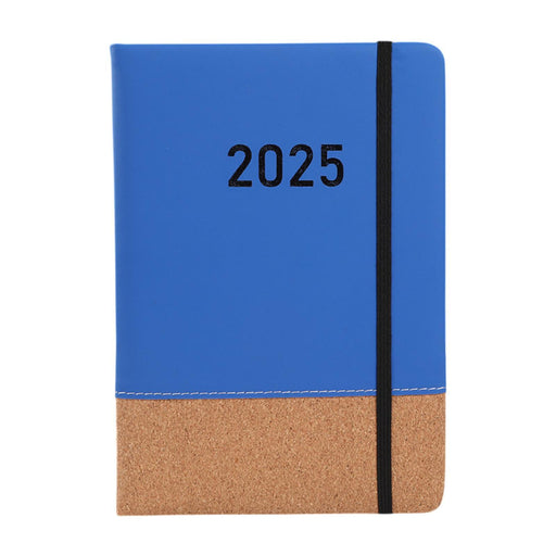 2025 Planner Notebook A5 PU Cover to Do List Notebook for Home Office School Blue