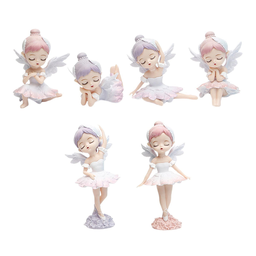 Crofta 6x Dancing Girl Figurines Miniature Ornaments Creative Trendy Toys