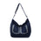 Crofta Women Denim Shoulder Bag Travel Shoulder Bag Retro Style Pouch Jean Tote Bag Dark Blue