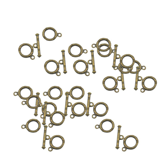 20 Sets Toggle Clasp Connector Bronze Bracelet Necklace Jewelry findings