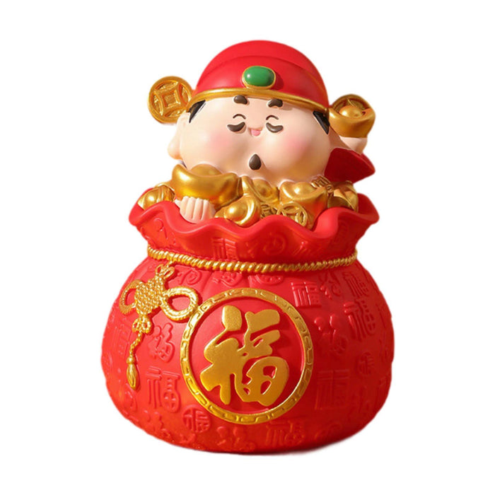 Crofta Coin Money Bank Money Saving Box Room Decor Collectibles Cai Shen Piggy Bank Style B