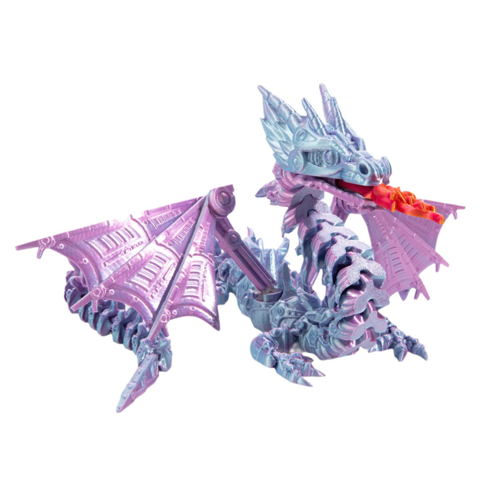 Crofta 3D Printed Dragon for Kids Collectible for Table Desktop Ornament Decoration Mini Fantasy blue