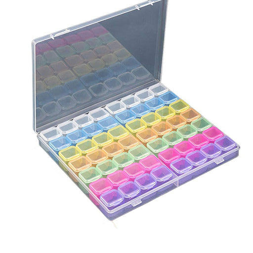 Crofta 6x Bead Organizer Box for Fishing Tackle with Label Stickers Bracelet Making Multicolor