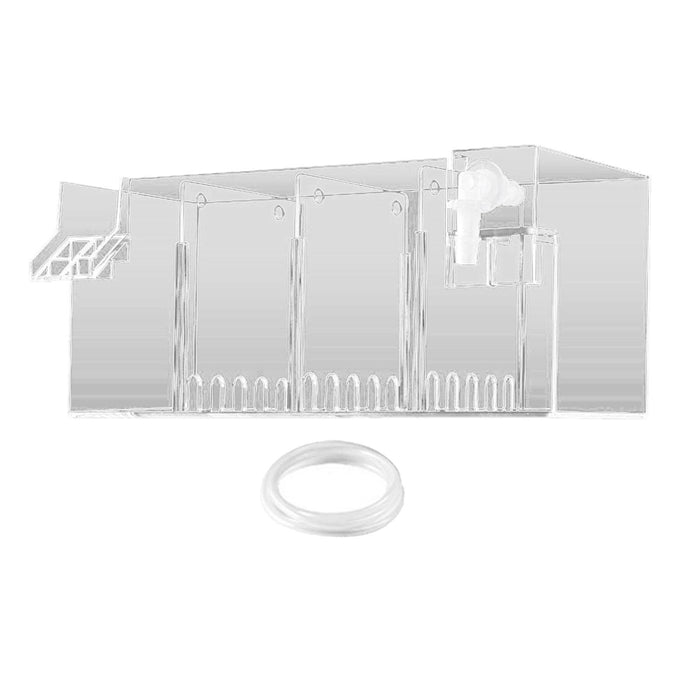 Aquarium Hang on Filter Box Drip Flow Box Waterfall Fish Tank Top Filter Box Clear 24x10.5x10cm