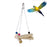 Crofta Wooden Bird Triangle Swing Bird Toy Cage Toys for Squirrels Parrots